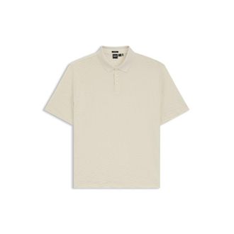 BOSS Monogram-jacquard polo shirt in mercerised cotton