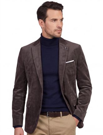 Scotland Blue Colbert Scotland Blue Bruin Corduroy vier zakken