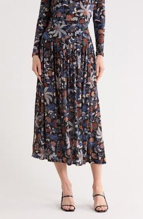 Ulla Johnson Blanche Pull-On Midi Skirt in Moonlight Floral at Nordstrom Rack, Size X-Large