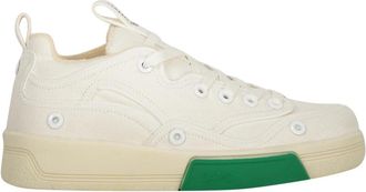 OAMC Lage Sneakers met Contrasterende Inzetstukken - Heren - Sneakers - Wit - 42 1/2 EU - Katoen - Schoenen