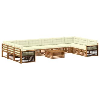 vidaXL Juegos De Sof&aacute;s 11 Uds. Madera De Acacia S&oacute;lida Vidaxl