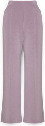 Elena Miro Palazzo Broek in Scuba - Dames - Wijde Broeken - Paars - L - Polyester - Broeken