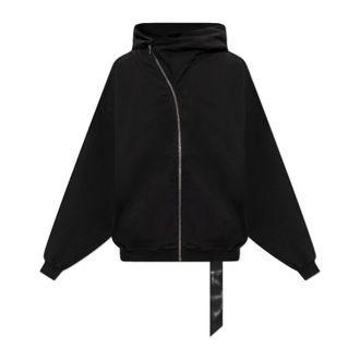 Rick Owens Zip-throughs, male, Black, Size: ONE SIZE Hoodie Mountain Hun