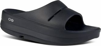 Oofos Womens Oomega Ooahh Slide Sandal In Black