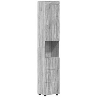 vidaXL Bathroom Cabinet Set TULUM Grey Sonoma 37 x 31.5 x 203 cm vidaXL