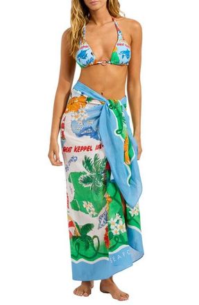 Seafolly Cotton Cover-Up Sarong in Powder Blue at Nordstrom