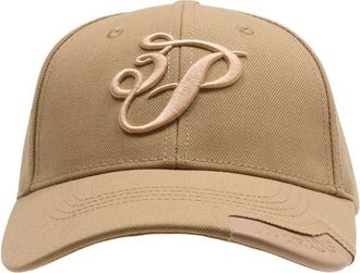 3.Paradis Womens A-003-63 Wool Logo Baseball Cap Beige