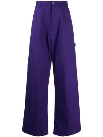 Off-white Broek met wijde pijpen - Blauw