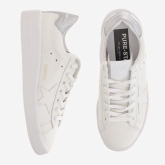 Golden Goose Womens Leather Sneakers Purestar White Cow Trainers