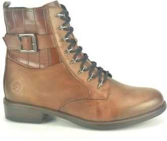 Remonte Elegante Cognac Leren Gesp Laars - Dames - Veterlaarzen - Bruin - 38 EU - Schoenen