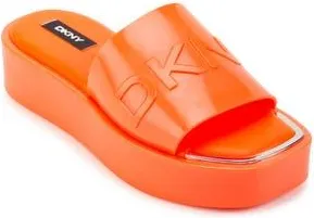 DKNY Laren Platform Slide Sandal in Orange at Nordstrom Rack, Size 10