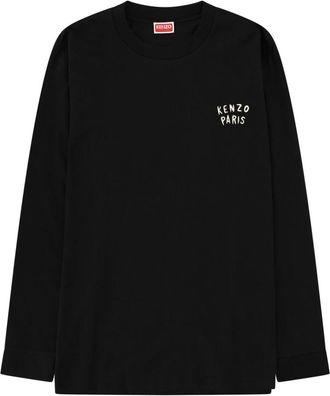 Kenzo Boke Heart Relax T-shirt met Lange Mouwen - Heren - Longsleeves - Zwart - S - Katoen - Tops