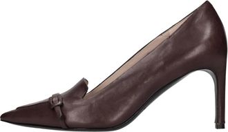 Del Carlo Met hak Bruin - Dames - Pumps - Bruin - 39 EU - Leer - Schoenen