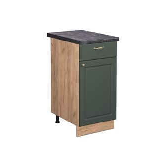 Vicco Mueble Bajo De Cocina Fame-line, Verde Dorado Casa De Campo, 40 Cm, Et Antracita Vicco
