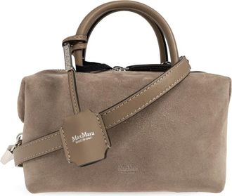 Max Mara Holdall Suede Bag - Dames - Handtassen - Beige - ONE Size - Su&egrave;de - Tassen