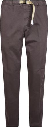 White Sand Pantalone Lungo Base Gabardina - Heren - Slim Fit Broeken - Bruin - S - Broeken