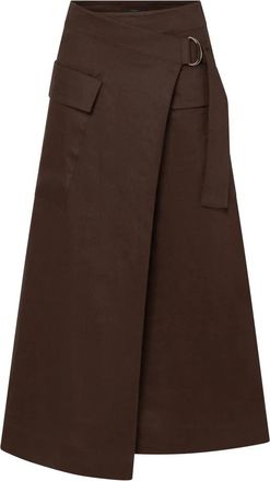 Windsor Dr 754H Rok - Dames - Midirokken - Bruin - XL - Rokken