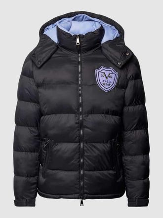 19V69 Steppjacke mit Label-Patch Modell Jeffrey in Black, Größe XXL