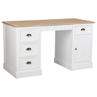 Wanderlust Deco Mesa escritorio de madera blanco 140x60x78.5