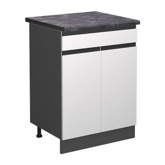 Vicco Mueble Bajo De Cocina R-line, Blanco, 60 Cm Ap Antracita