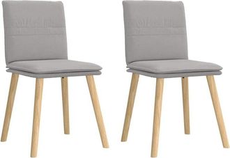 vidaXL Sillas de comedor 2 uds tela gris nube Vidaxl