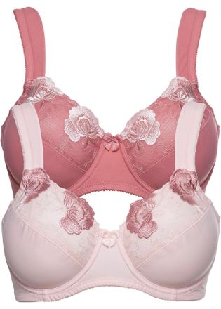 Bonprix Minimizer-BH BONPRIX, Damen, Gr. 100, Cup C, rosa (rauchrose, zartrosa gebl&uuml;mt), Obermaterial: 80% Polyamid, 20% Elasthan. Futter: 83% Polyamid, 17% E