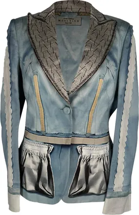 Moschino Couture Inside Out Printed Blazer in Multicolor Acetate