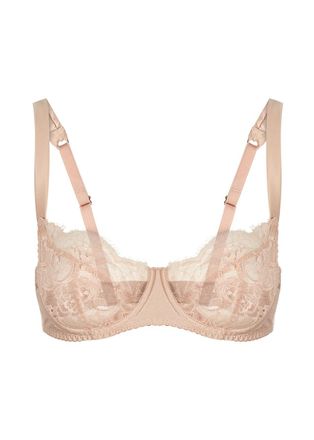 Fleur Of England Fleur OF England Signature Lace Balcony bra - Nude - 32DD