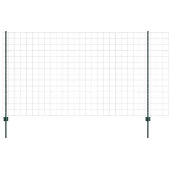 Berkfield Home Euro Fence with 5 U Posts Green 1, 4x10 m Steel