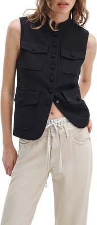 Rag & Bone Mercer Ponte Vest in Black at Nordstrom, Size 12