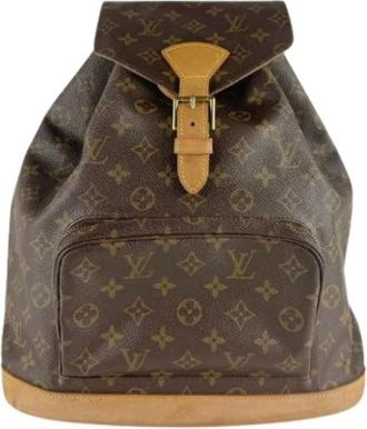 Louis Vuitton Pre-owned Backpacks, female, Brown, Size: ONE SIZE Pre-owned Montsouris GM Backpack