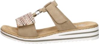 Rieker Open Teen - Dames - Sleehakken - Beige - 40 EU - Schoenen