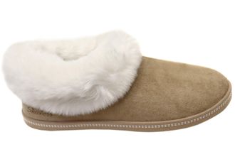 Skechers Womens Cozy Campfire Winter Nights Slippers, Sand Microfiber/Faux Fur, 6 UK