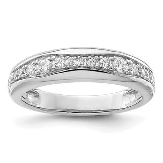 Diamond2Deal 14k Gold Lab Grown Diamond Wedding Band Ring 0.4Ct Clarity- VS Color- G-H