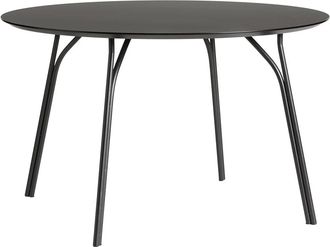 Woud Tree Tisch &Oslash; 120 cm, Tischplatte charcoal / Beine schwarz
