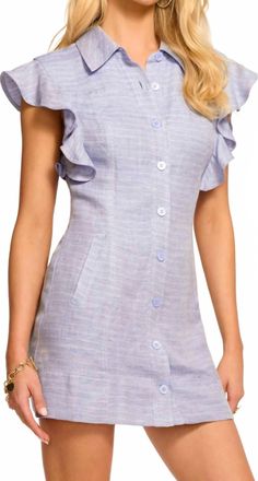 Ramy Brook Nikki Mini Dress In Bazaar Blue