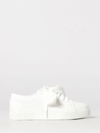 Superga Sneakers 2740 Platform in pizzo sangallo con suola platform in gomma