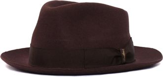 Borsalino Hats, unisex, Brown, Size: 57 CM Fedora Feltro Rasato Tesa Piccola