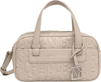 A|X Armani Exchange Baguette Tas - Dames - Handtassen - Beige - ONE Size - Leer - Tassen