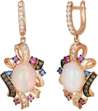 Le Vian 14K Rose Gold 3.20 Ct. Tw. Diamond & Opal Earrings