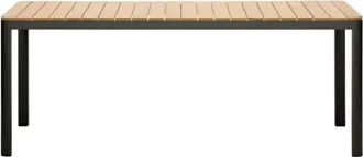 K Home Hochwertiger Outdoor Esstisch Bonny Teakholz/Schwarz, 200 x 100 cm