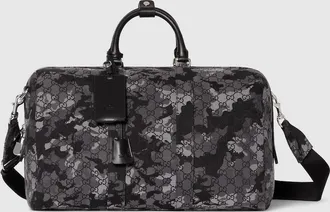 Gucci GG Canvas Large Duffle Bag, Black, GG Canvas