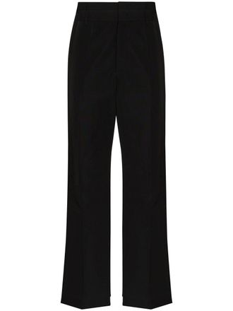Valentino Garavani logo-embroidered tailored trousers - Black
