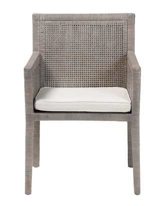 Baxton Studio Karis Rattan Dining Chair With Cushion
