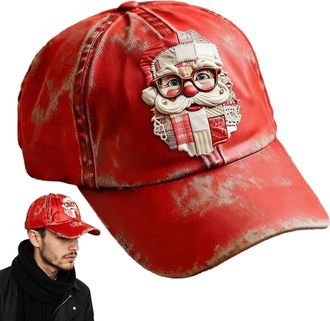 Generic Baseball Hats - Merry Christmas Twill Headwear Print, Red Cloth Sun Cap Design, Comfortable Adjustable Fit, Holiday Fashion Accessory for Men, Teenage