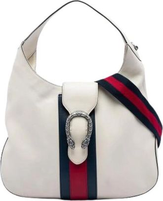 Gucci Pre-owned Dionysus Hobo Bag - Dames - Vintage Schoudertas - Wit - ONE Size - Leer - Vintage