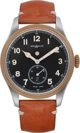 Montblanc Pre-owned Montblanc Montblanc 1858 GMT Automatic Day-Night Black Dial Mens Watch MB116479