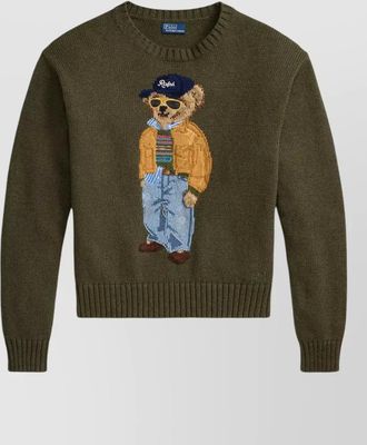 Polo Ralph Lauren cotton bear intarsia jumper