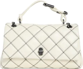 Marc Jacobs Diamond Quilt Dual Chain Shoulder Bag in White/black at Nordstrom Rack