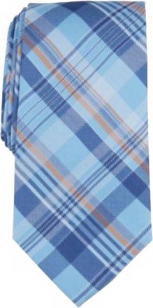 Club Room Mens Morgan Plaid Tie In Light Blue